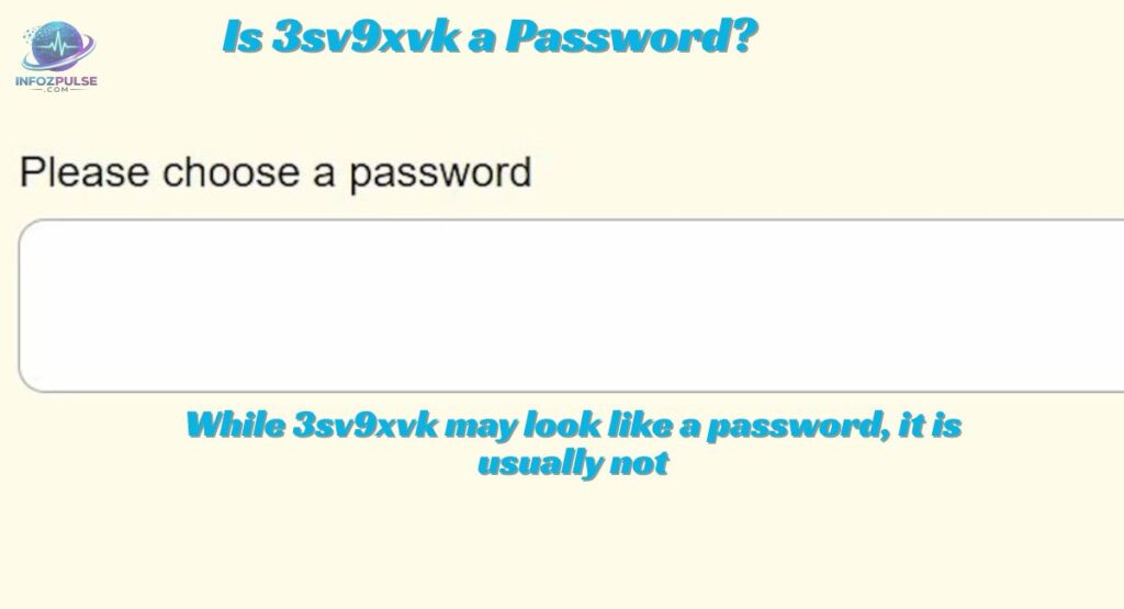 Is 3sv9xvk a Password?