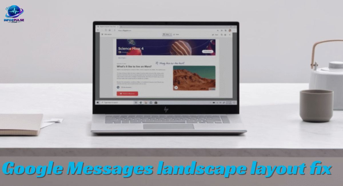 Google Messages landscape layout fix